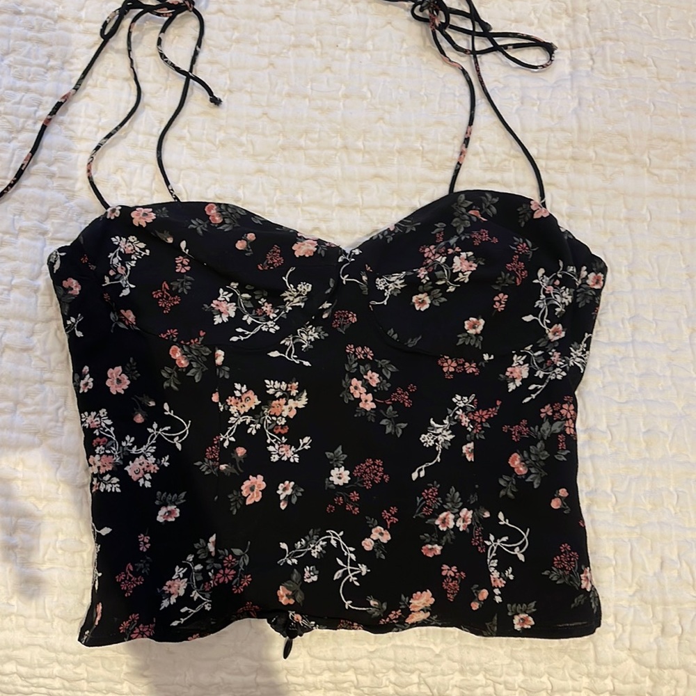 Reformation tie shoulder top